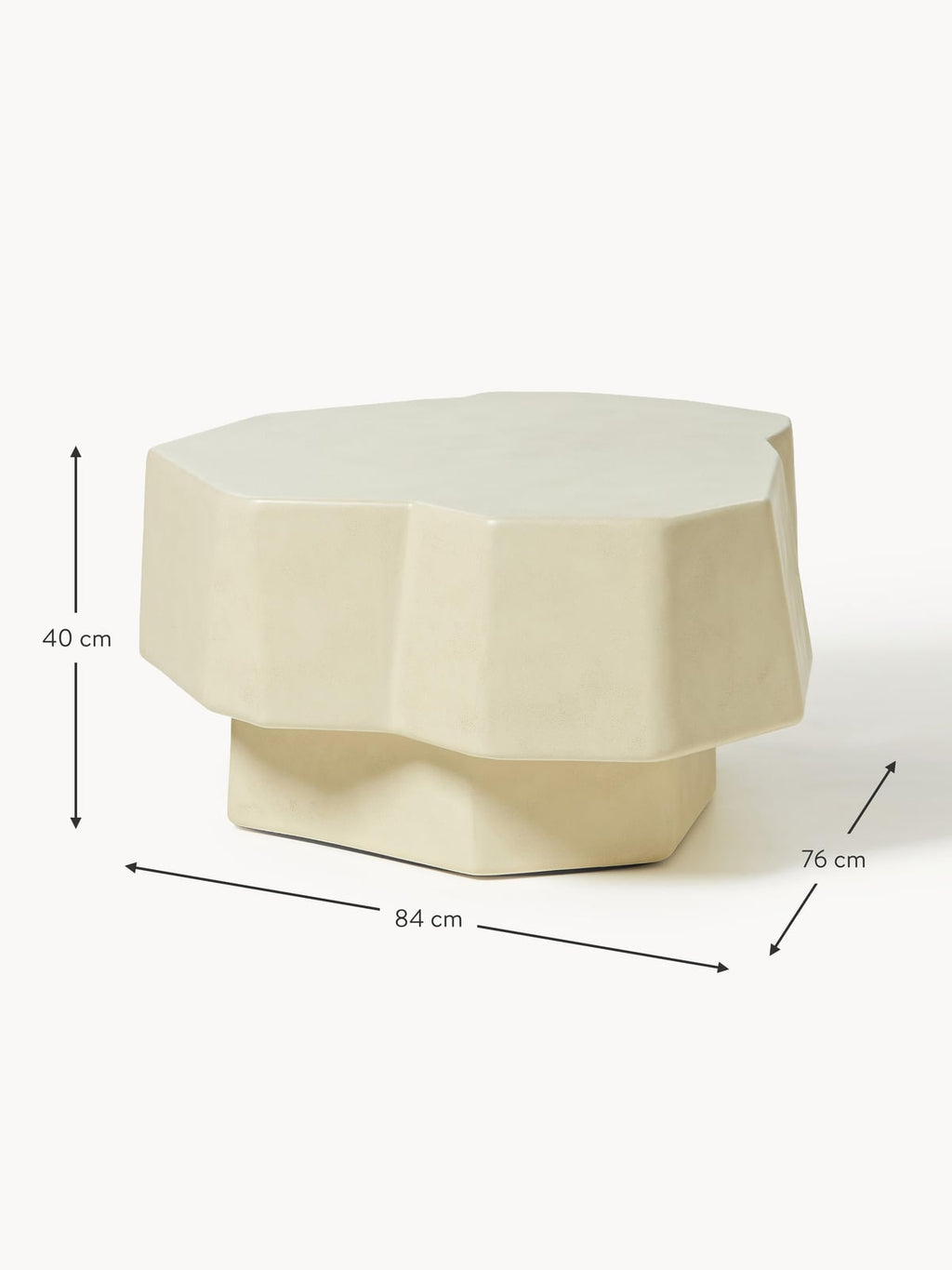 Presley Organic Shape Concrete Coffee Table