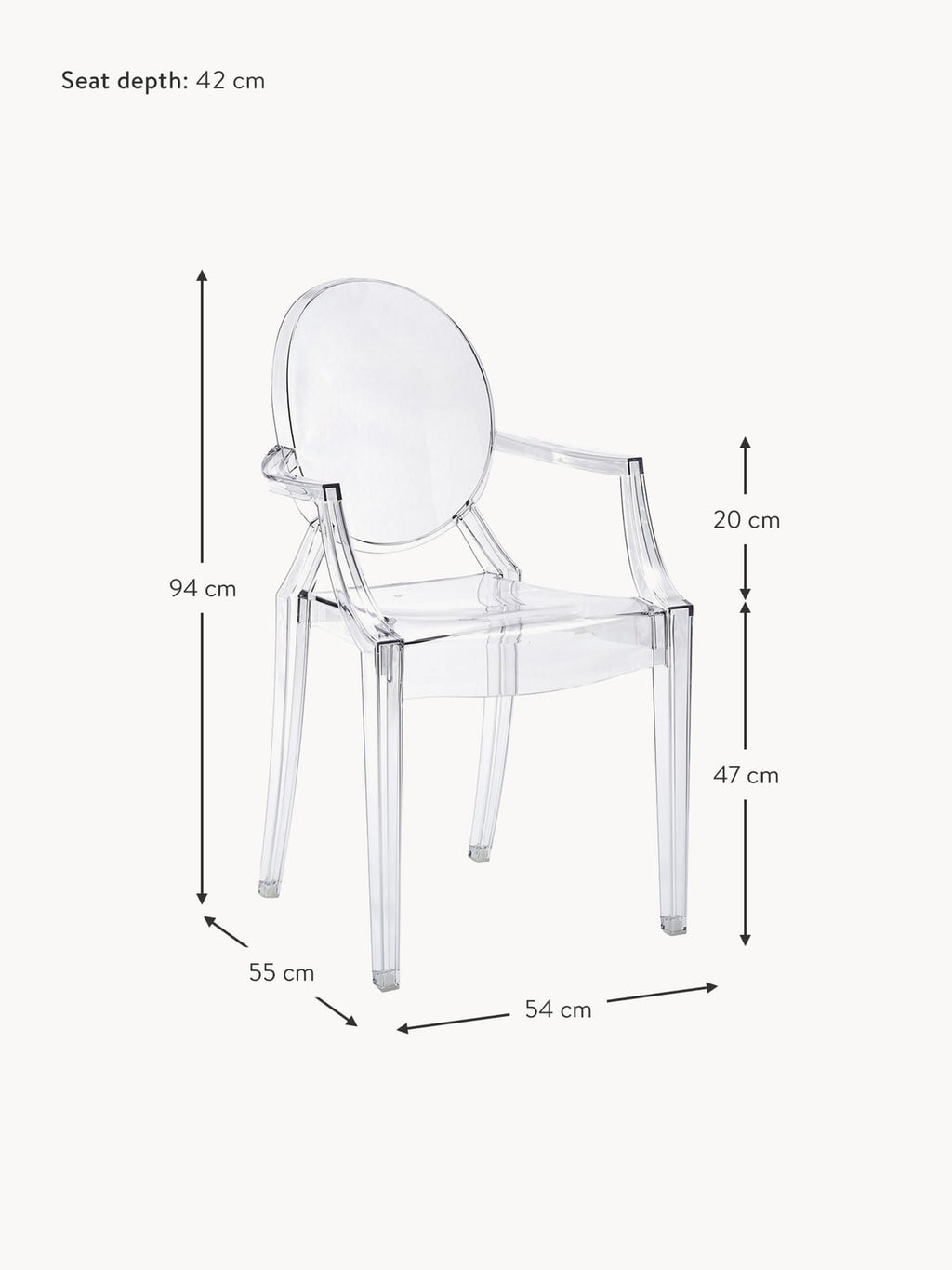 Quernmore Design Dining Chair Louis with Armrests