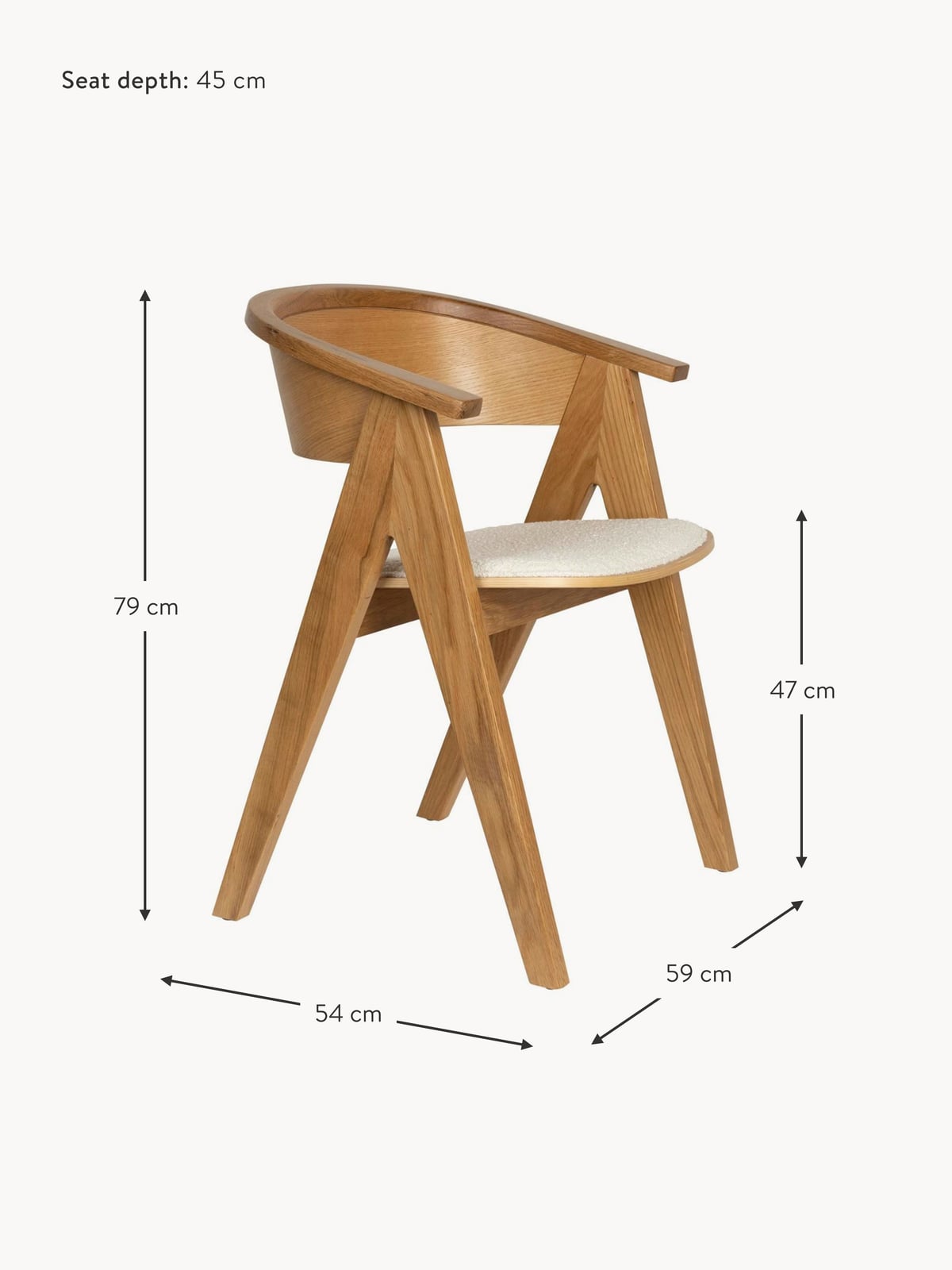 Quinton Upholstered Dining Chair with Armrests