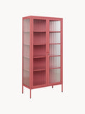 Ravensworth Metal Display Cabinet The with Ribbed Glass
