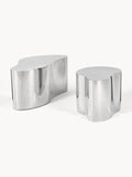 Redmoor Metal Coffee Tables in Organic Shape, Set of 2