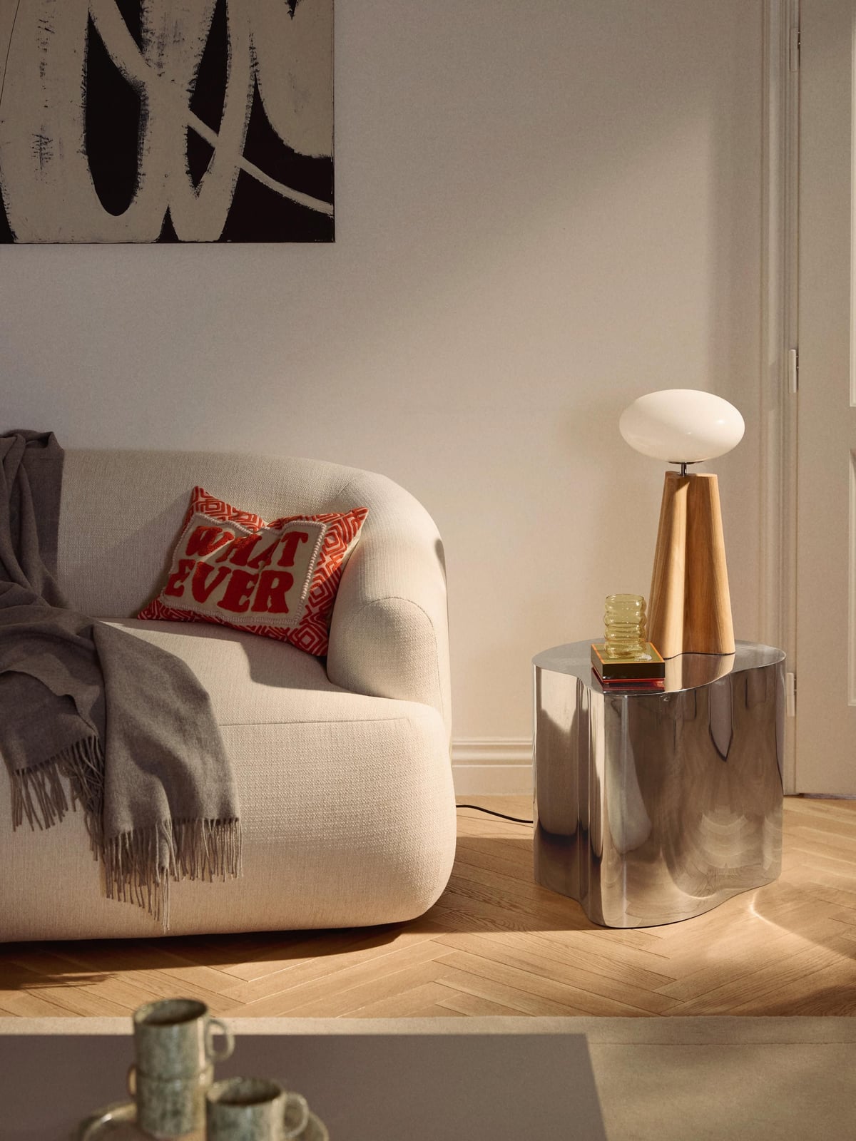 Redmoor Metal Side Table in Organic Shape