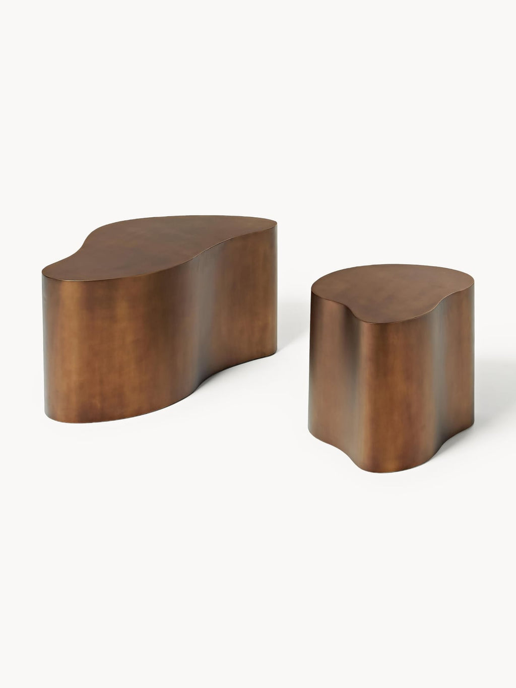 Redmoor Metal Side Tables in Organic Shape, Set of 2