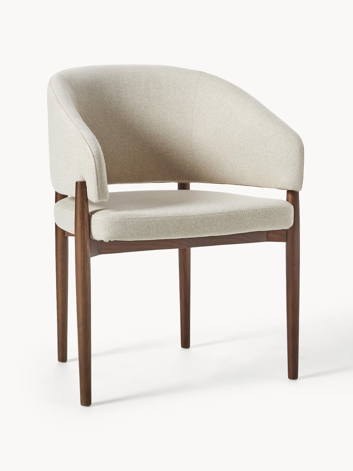 Redmoor Upholstered Ash Wood Dining Chair with Armrests