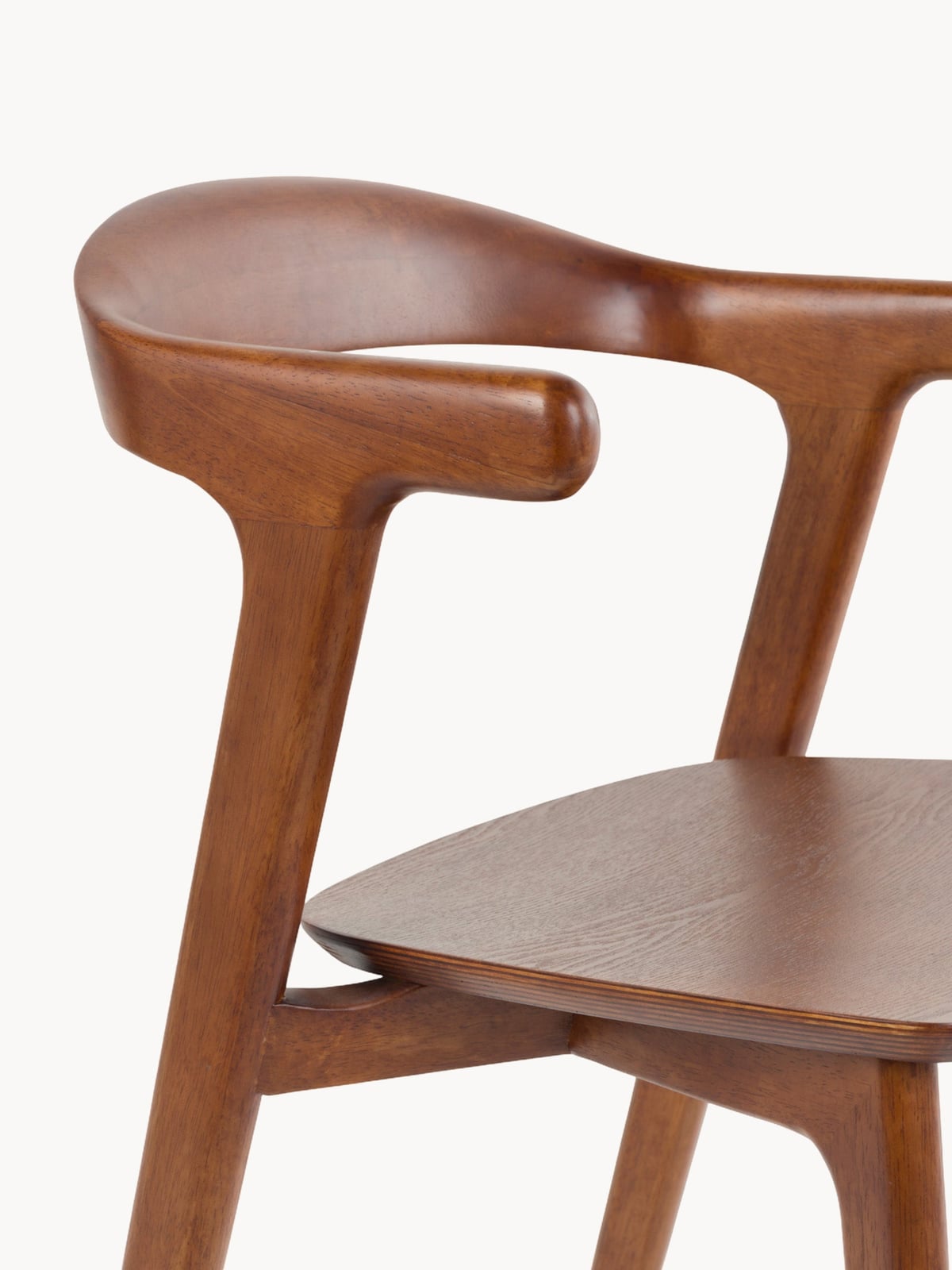 Rothley Wooden Dining Chairs with Armrests, Set of 2