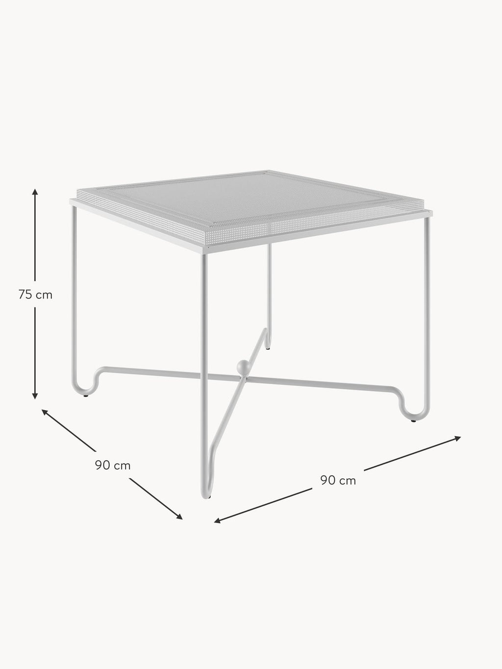 Rushmore Garden Table, 90 x 90 cm