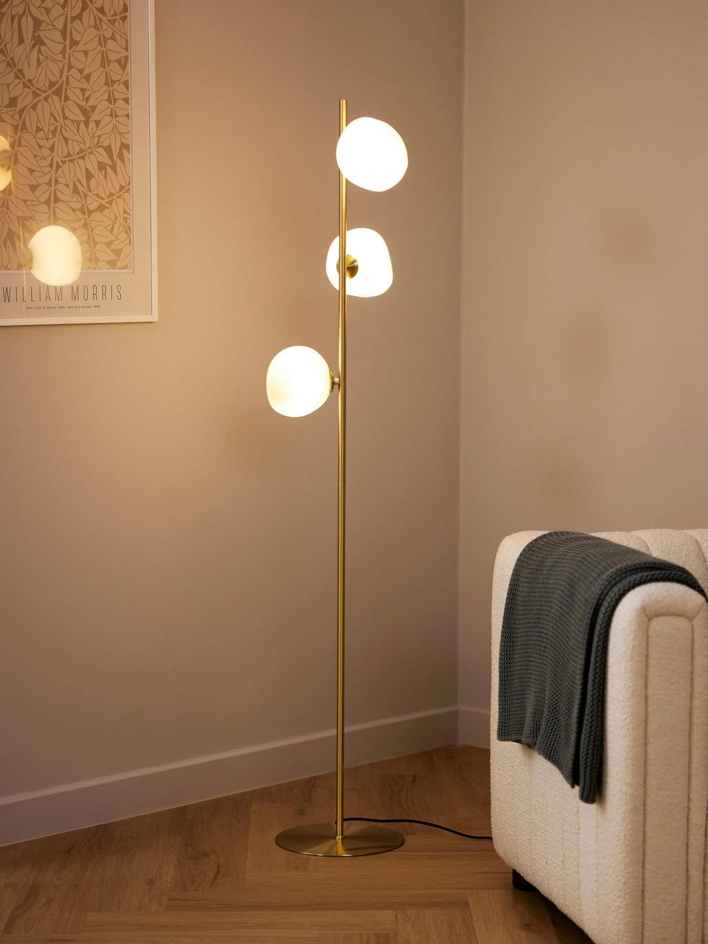 Rushmore Opal Glass Floor Lamp