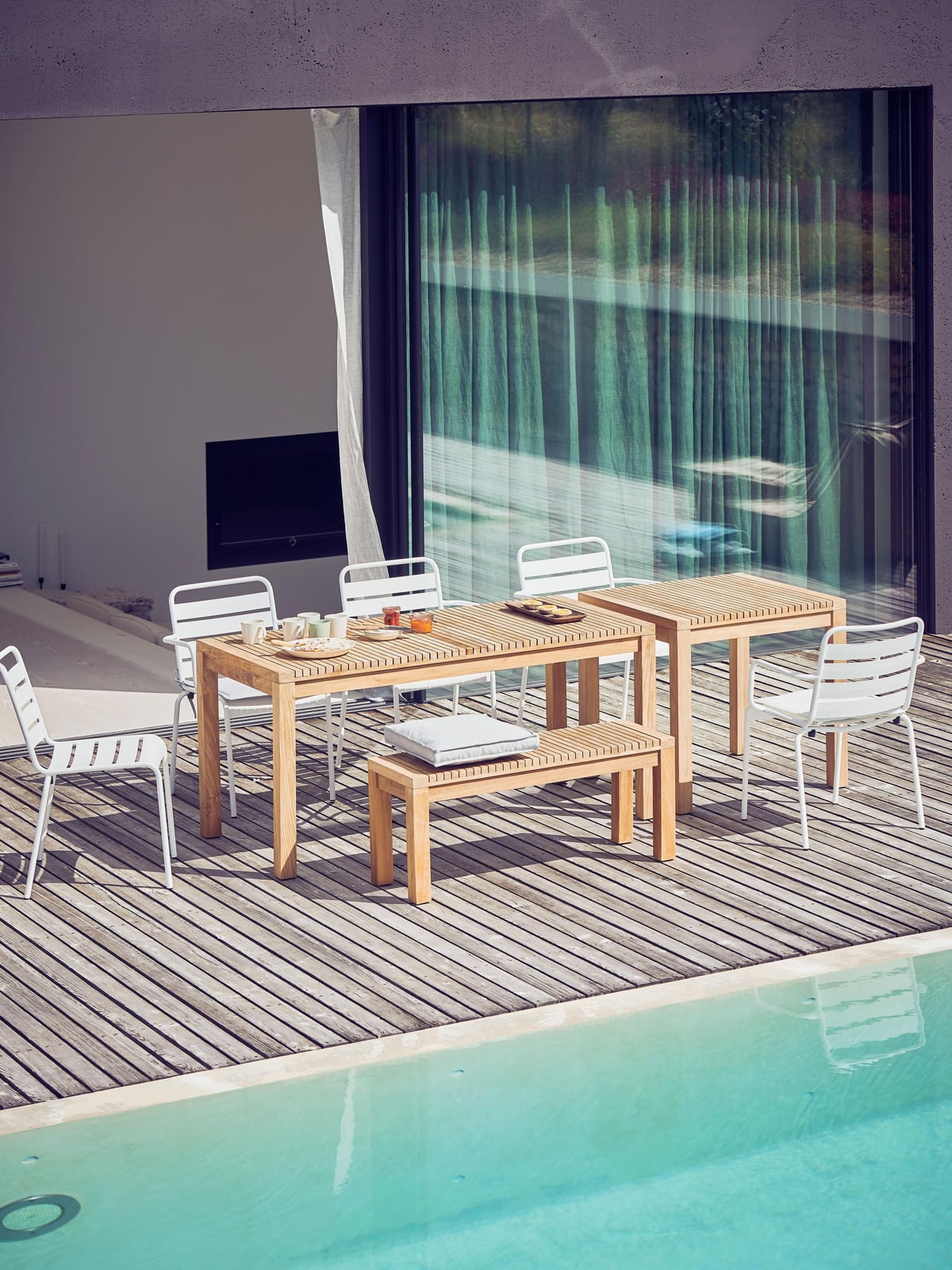 Rushmore Teak Wood Garden Bench, W 130 cm