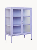 Ryedale Metal Display Cabinet The with Ribbed Glass
