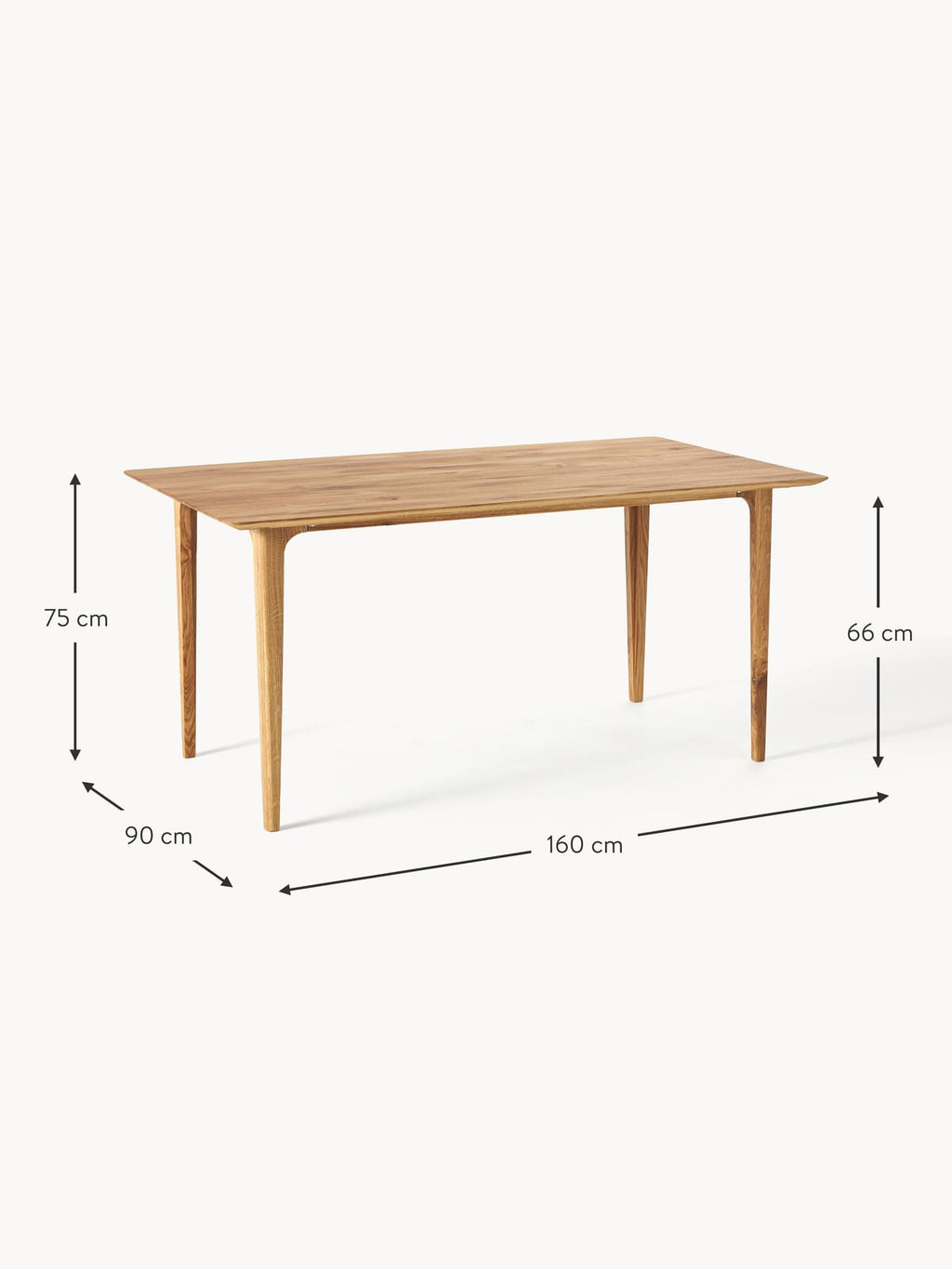 Ryedale Oak Wood Dining Table, in various sizes
