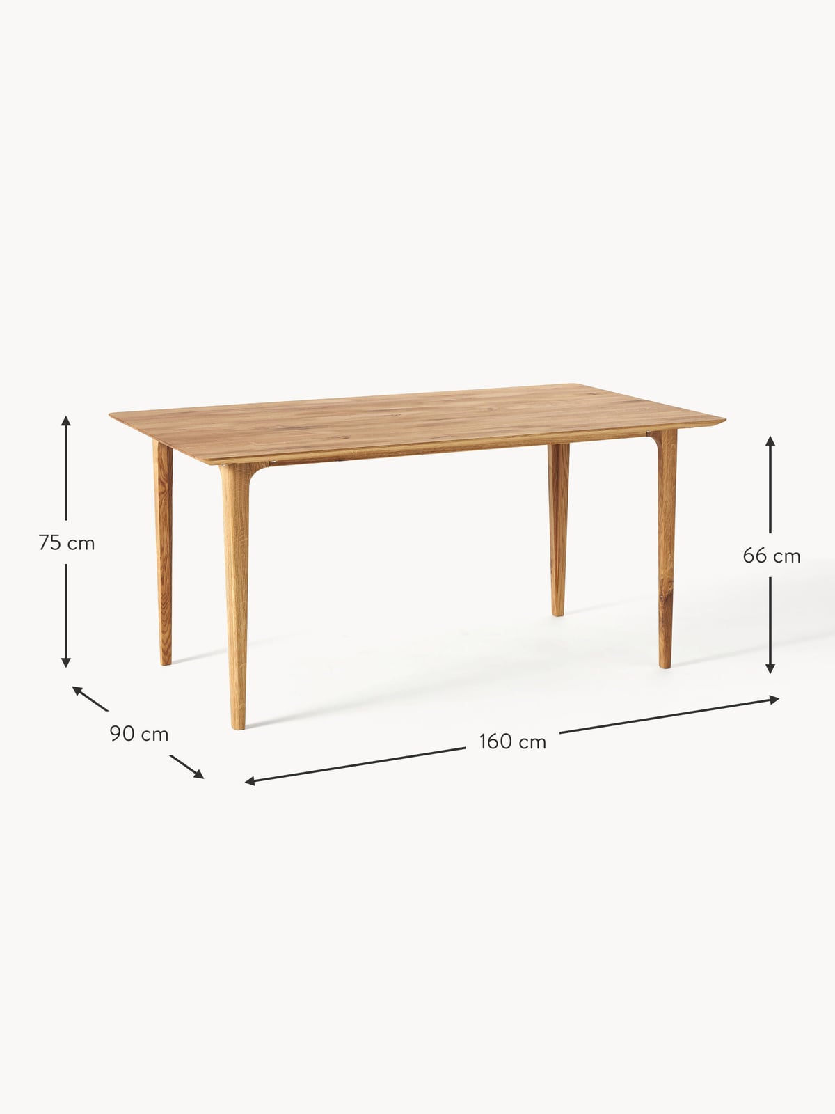 Ryedale Oak Wood Dining Table, in various sizes