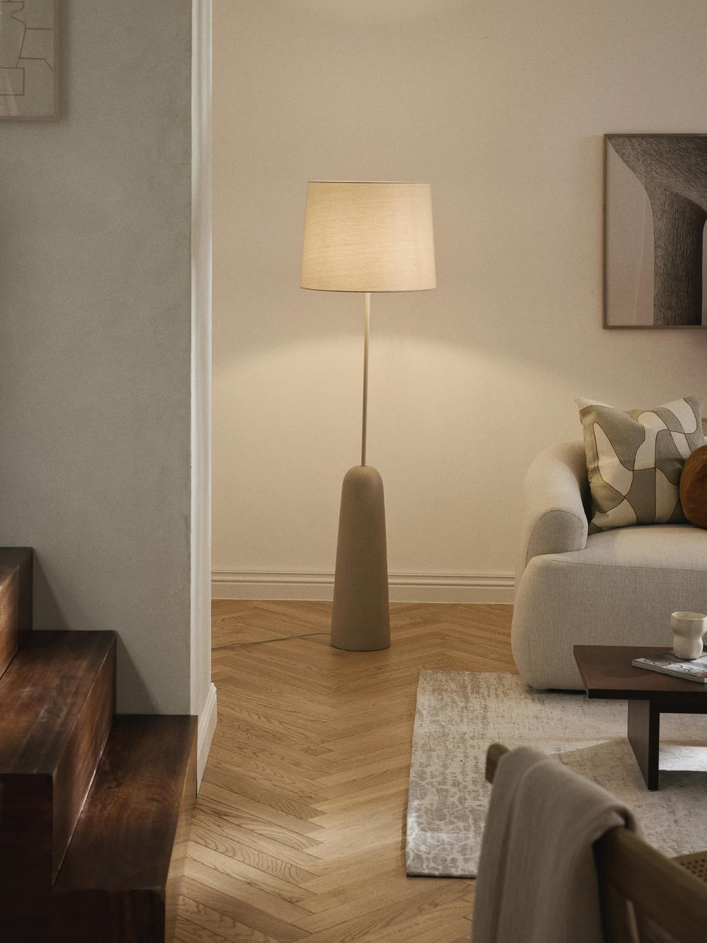 Saxby Floor Lamp with Concrete Base