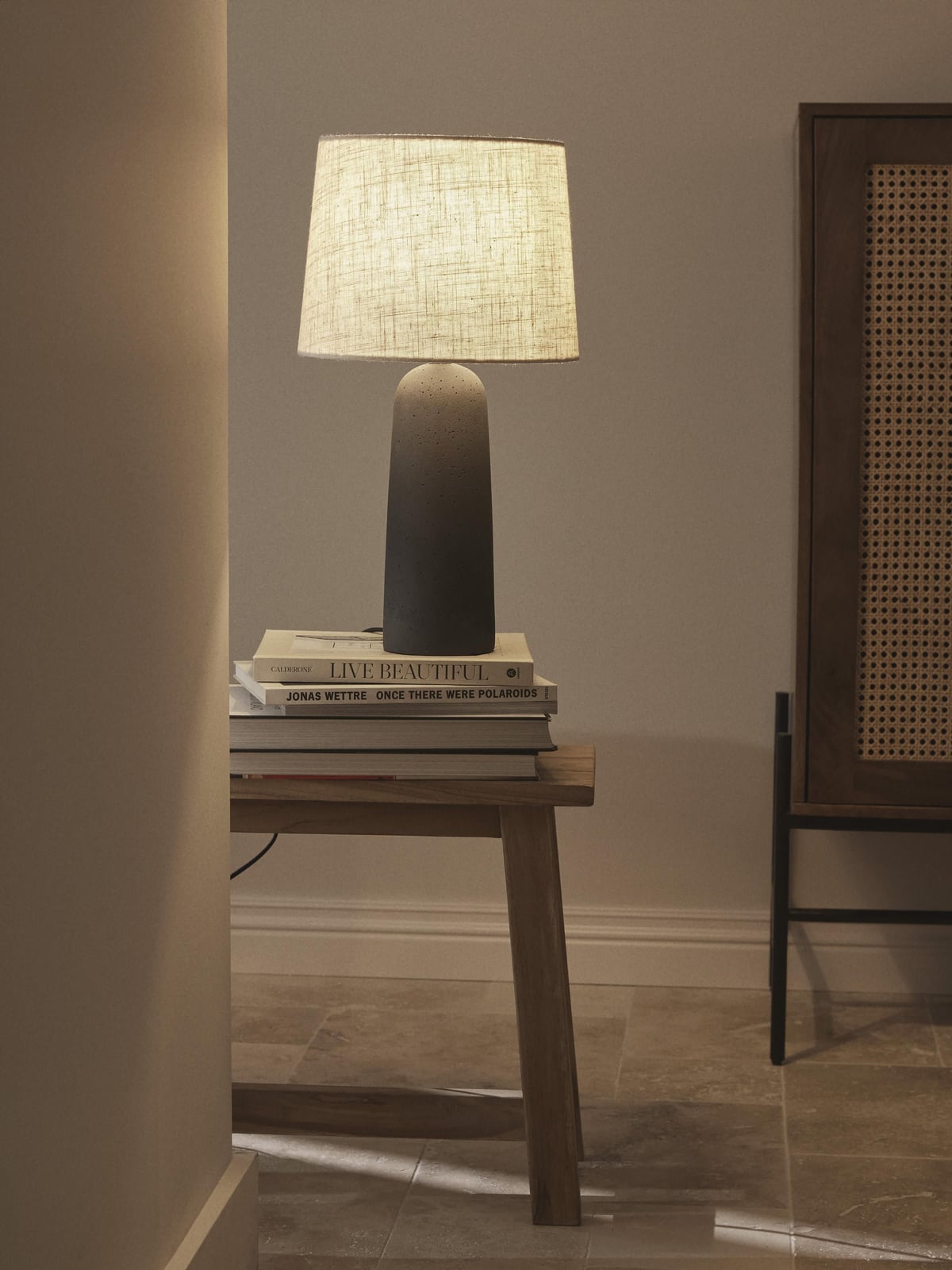 Saxby Large Table Lamp with Concrete Base