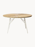 Saxby Round Garden Table with Teak Wood Top, Various Sizes
