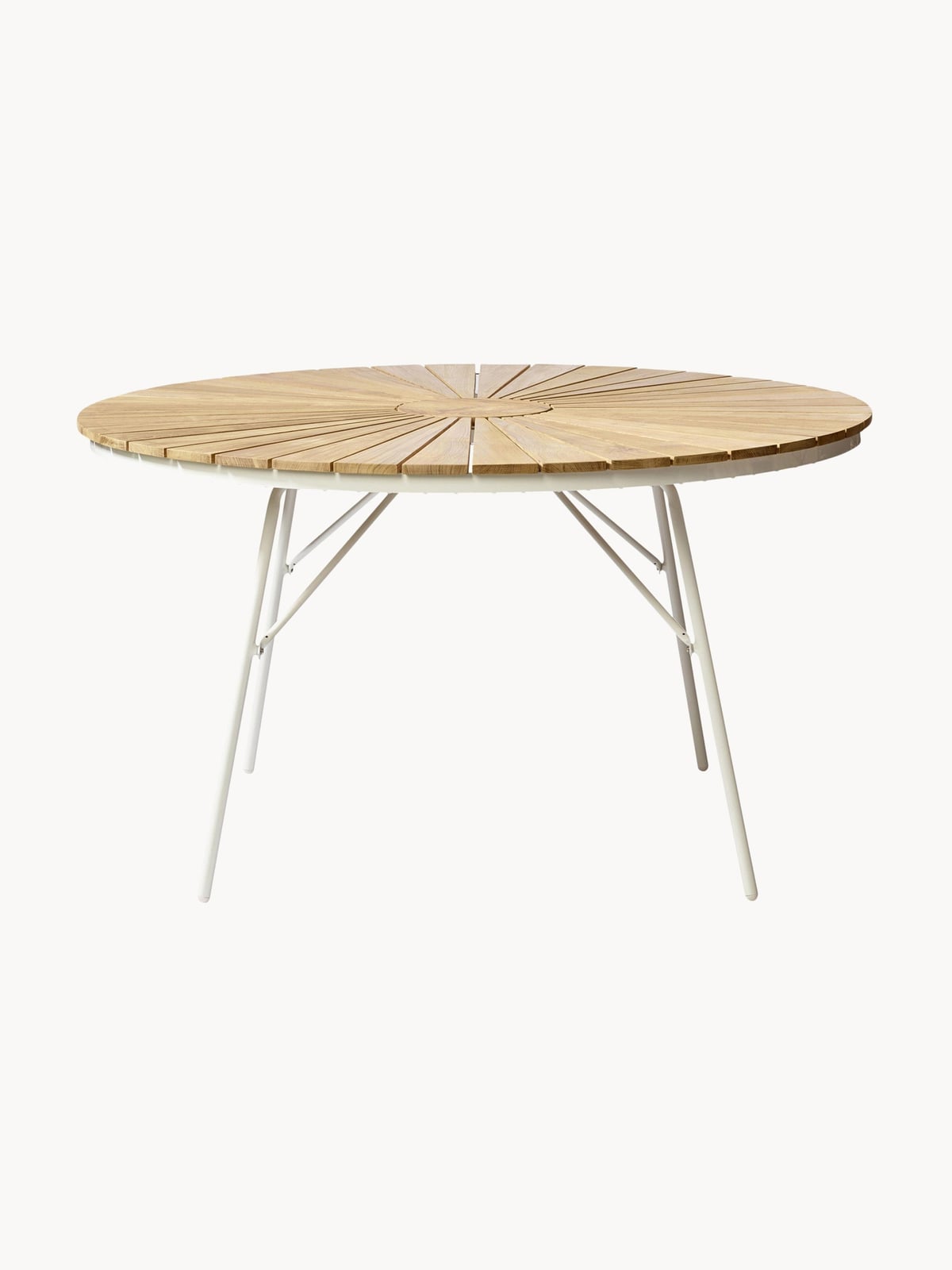 Saxby Round Garden Table with Teak Wood Top, Various Sizes