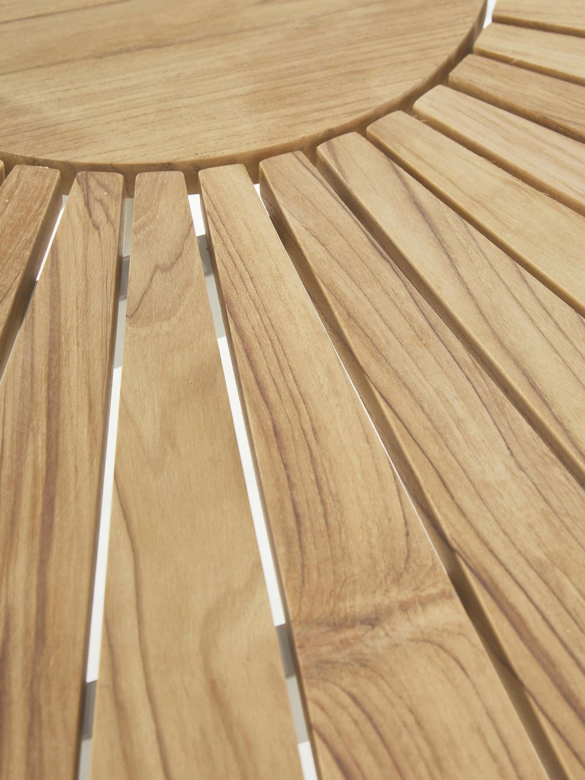 Saxby Round Garden Table with Teak Wood Top, Various Sizes