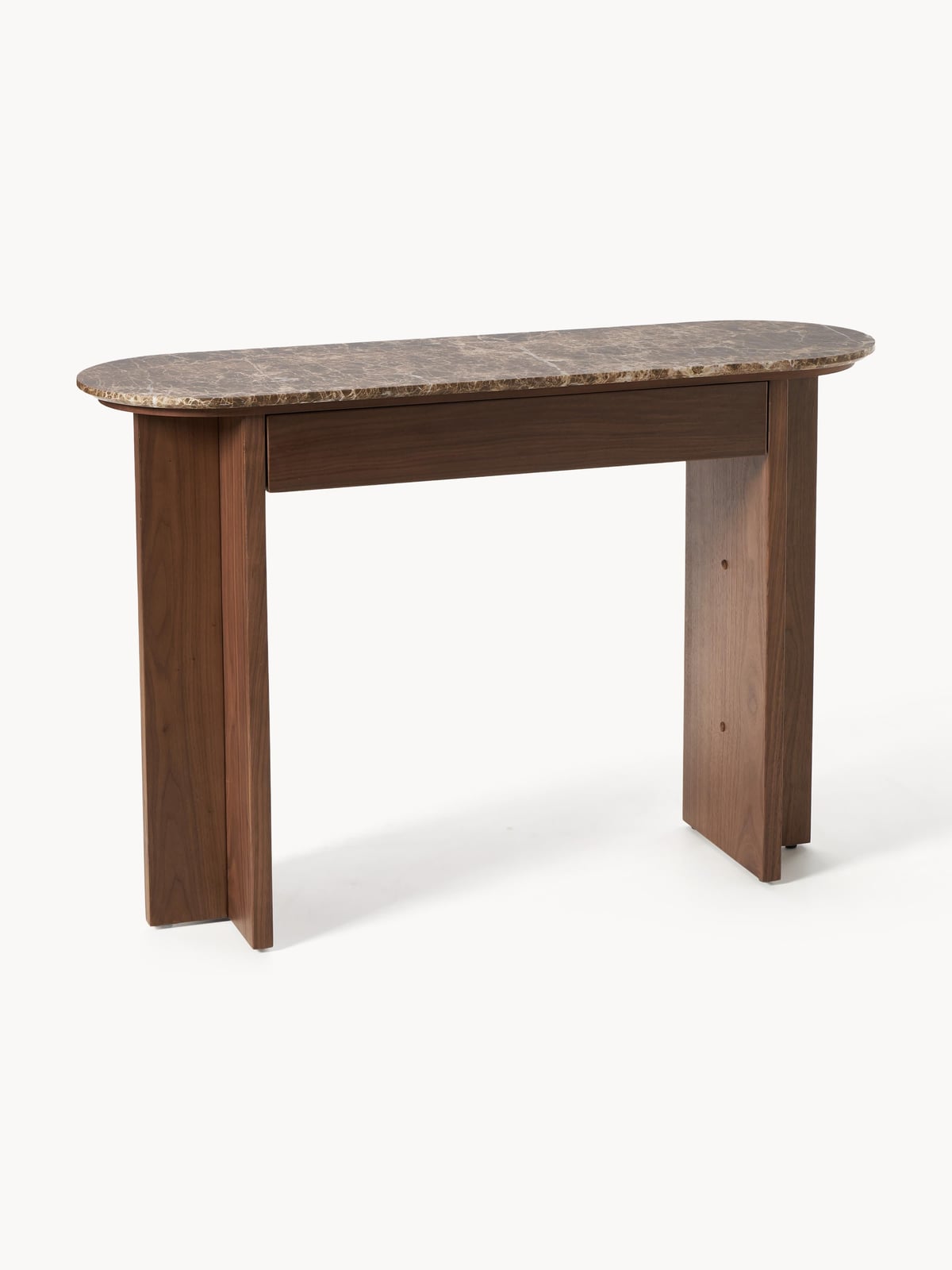 Saxby Wooden Console Table with Marble Top