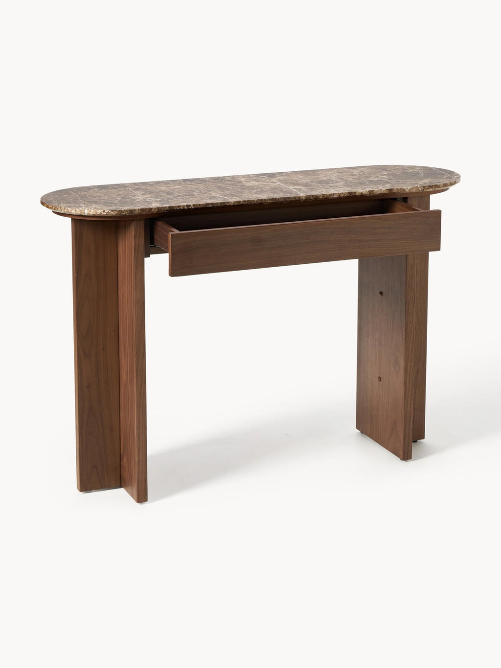 Saxby Wooden Console Table with Marble Top
