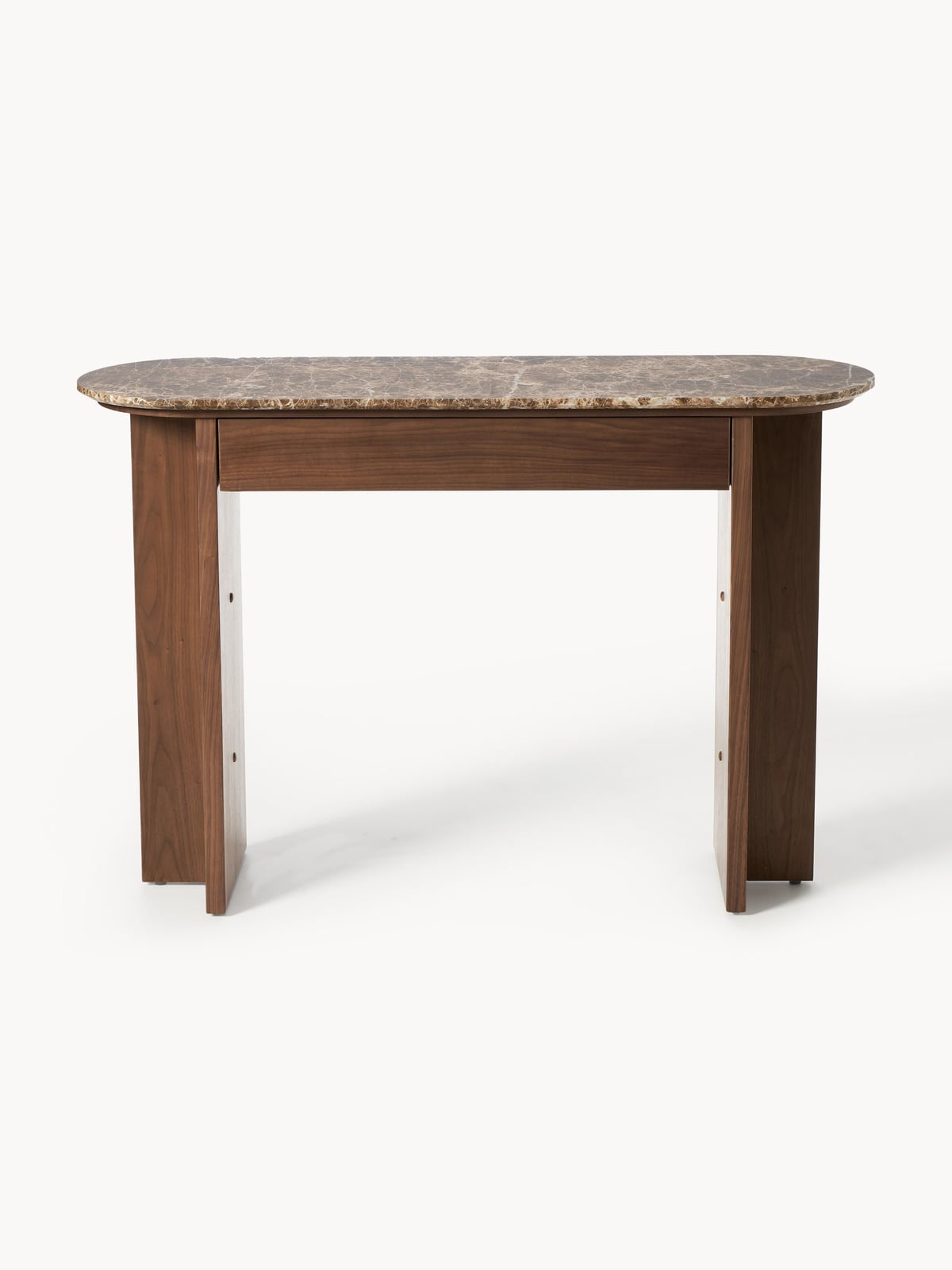 Saxby Wooden Console Table with Marble Top