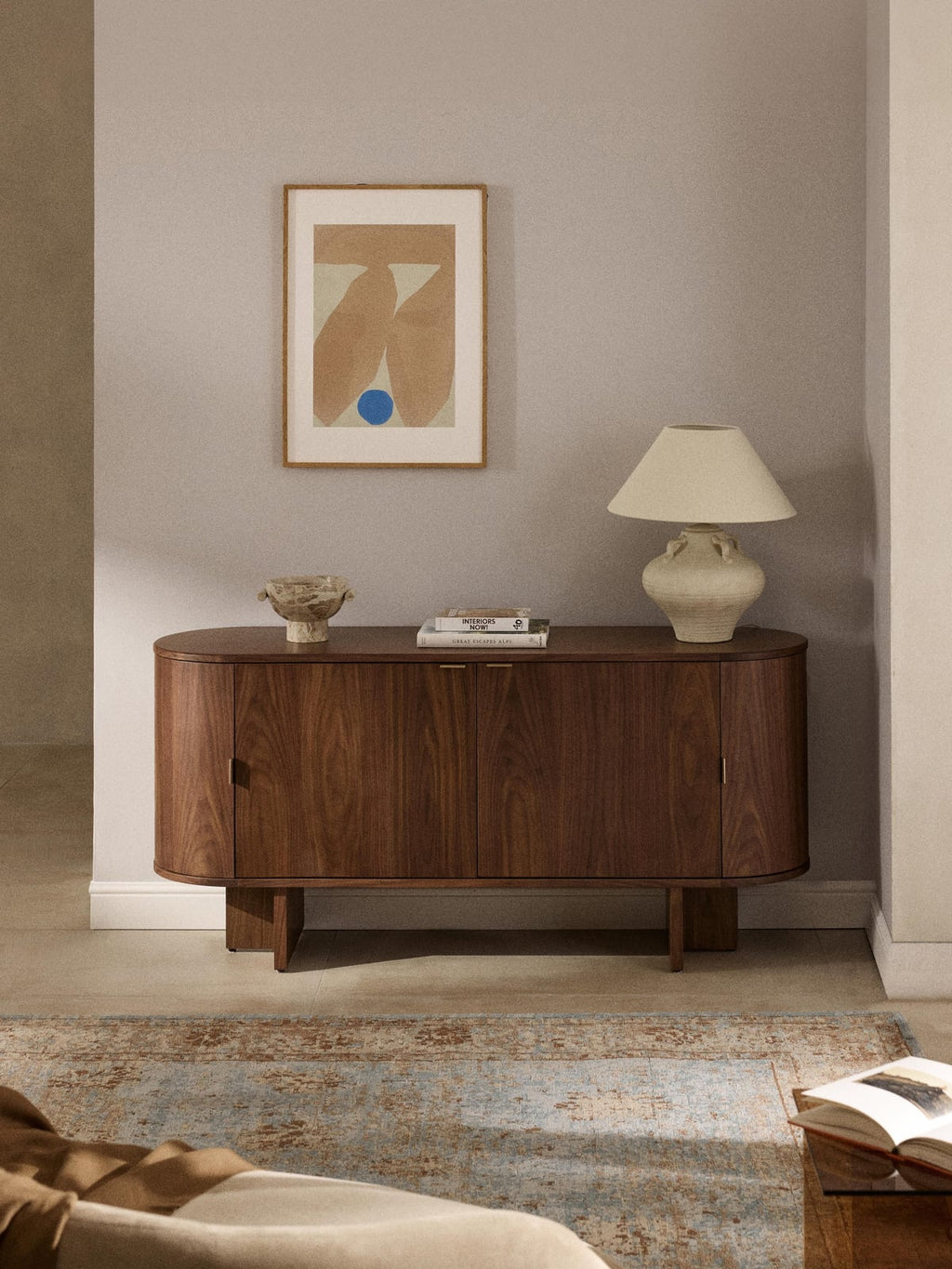 Saxby Wooden Sideboard with Rounded Corners
