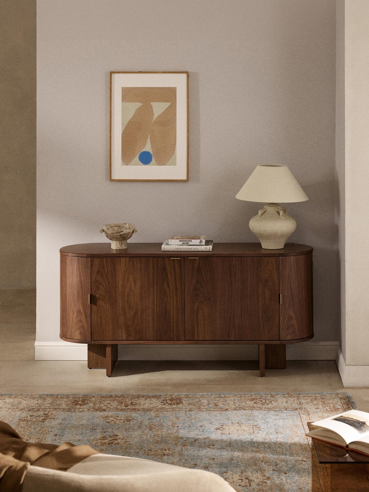 Saxby Wooden Sideboard with Rounded Corners