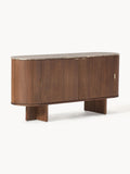 Saxby Wooden Sideboard with Rounded Corners and Marble Top