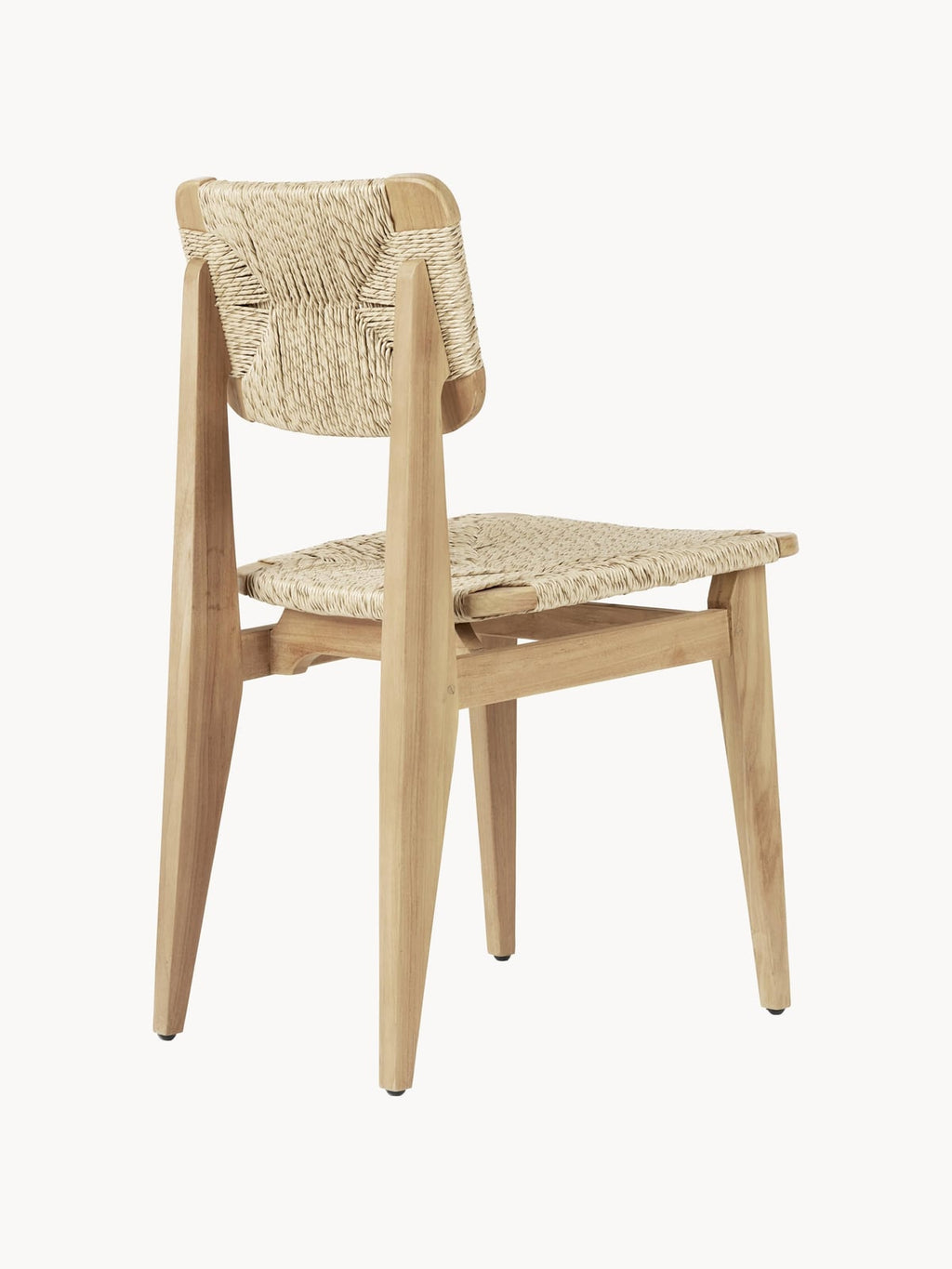 Southwold C-Chair Teak Wood Garden Dining Chair with Woven Seat and Backrest