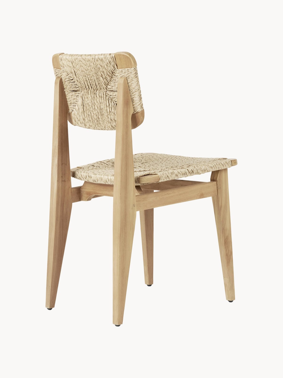 Southwold C-Chair Teak Wood Garden Dining Chair with Woven Seat and Backrest