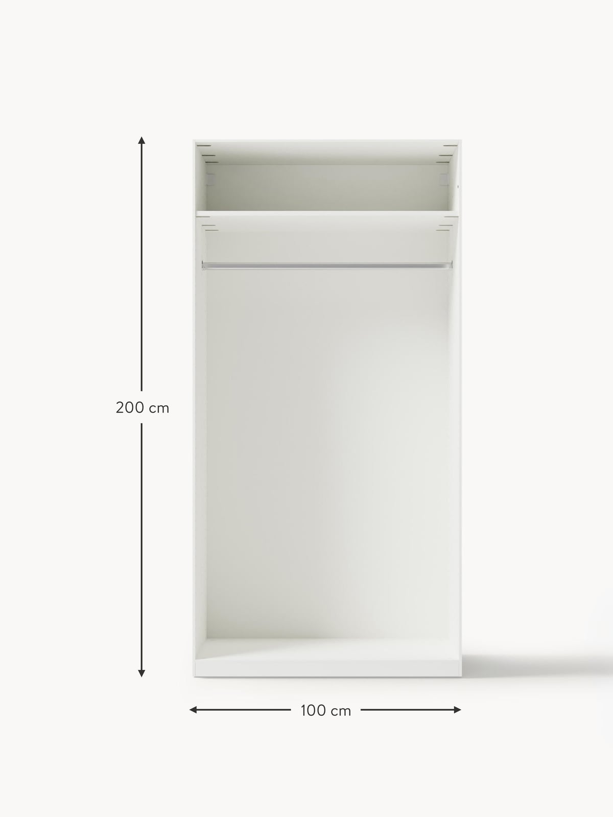 Southwold Modular Hinged Door Wardrobe, 100 cm Wide, in various sizes