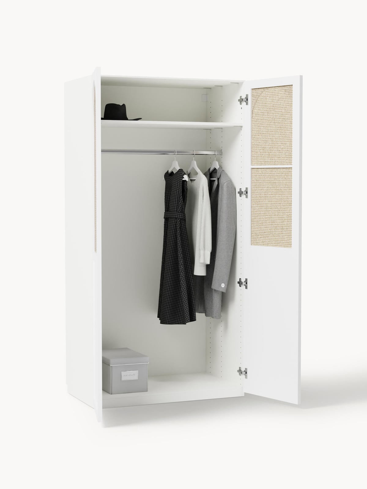 Southwold Modular Hinged Door Wardrobe, 100 cm Wide, in various sizes