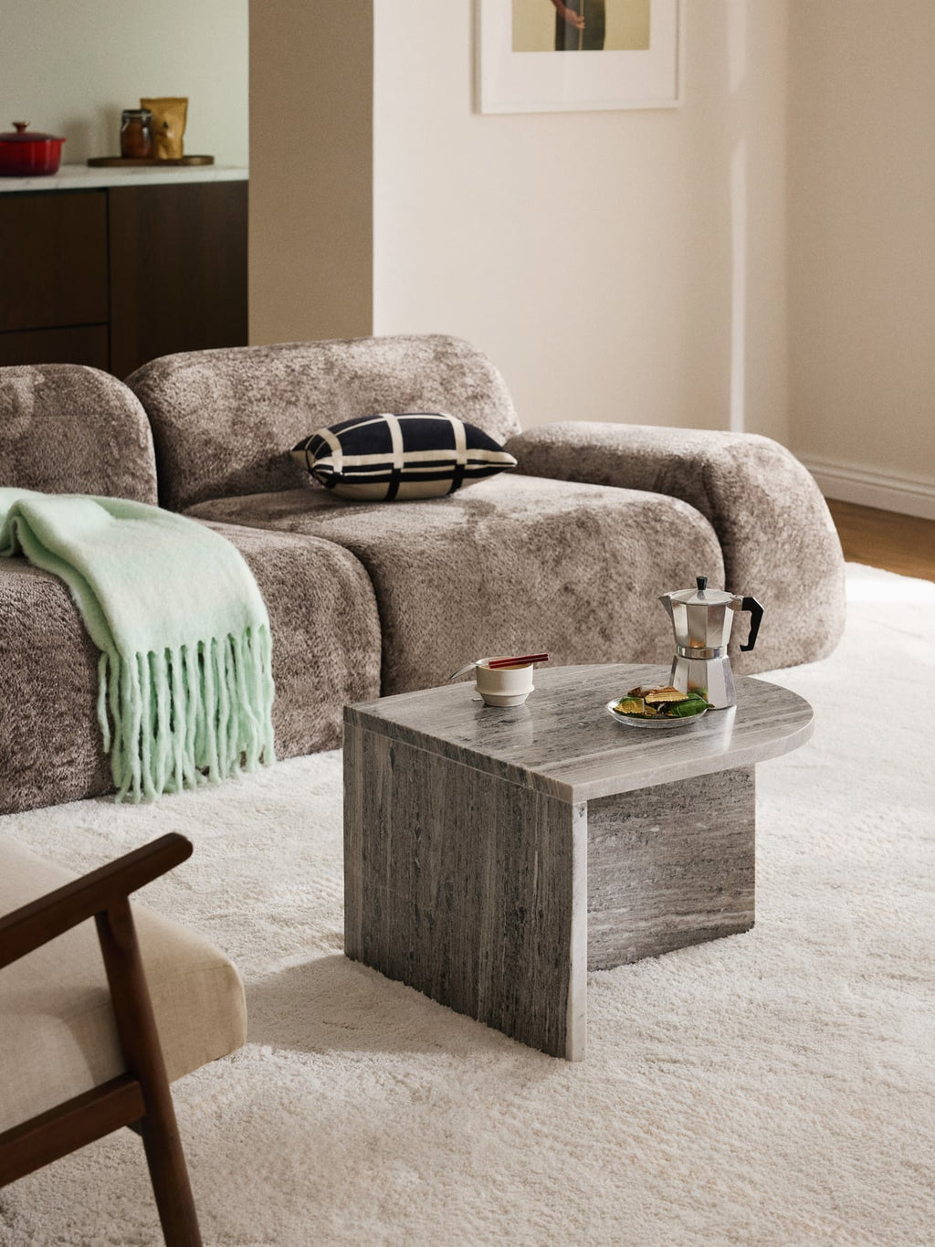 Stainton Oval Marble Coffee Table