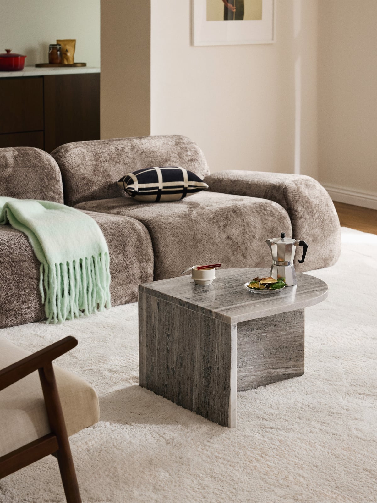 Stainton Oval Marble Coffee Table