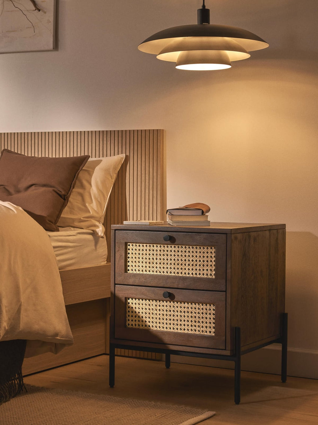 Stanton Bedside Table with Drawers