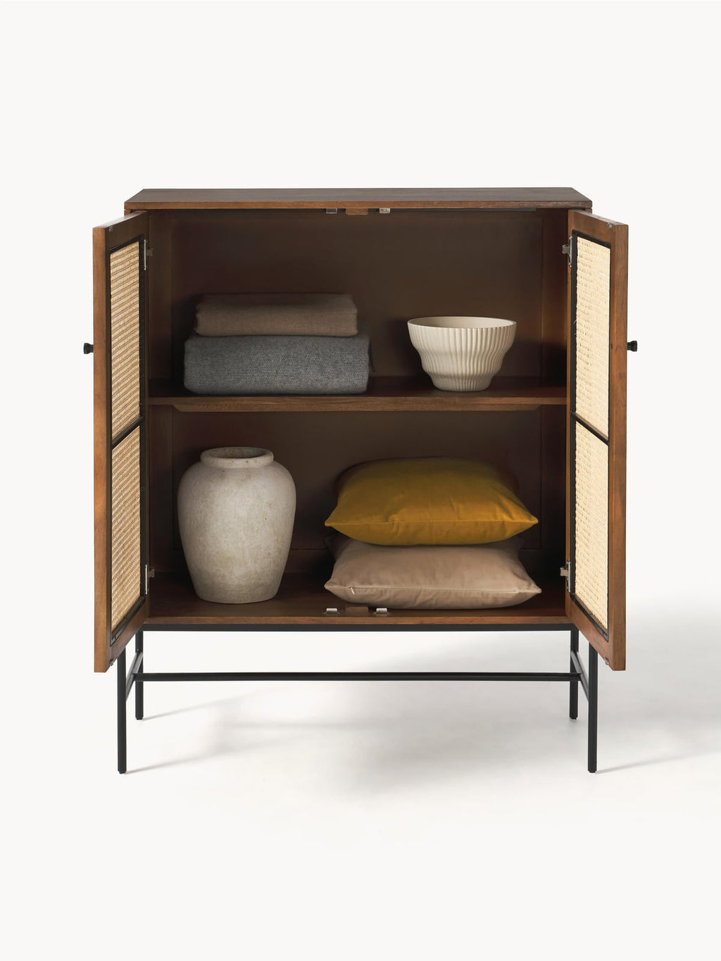 Stanton Highboard with Viennese Wickerwork