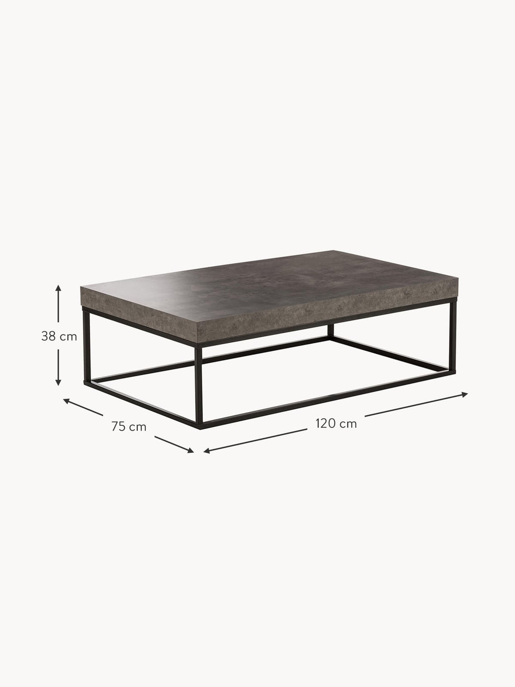 Tanfield Concrete Look Coffee Table