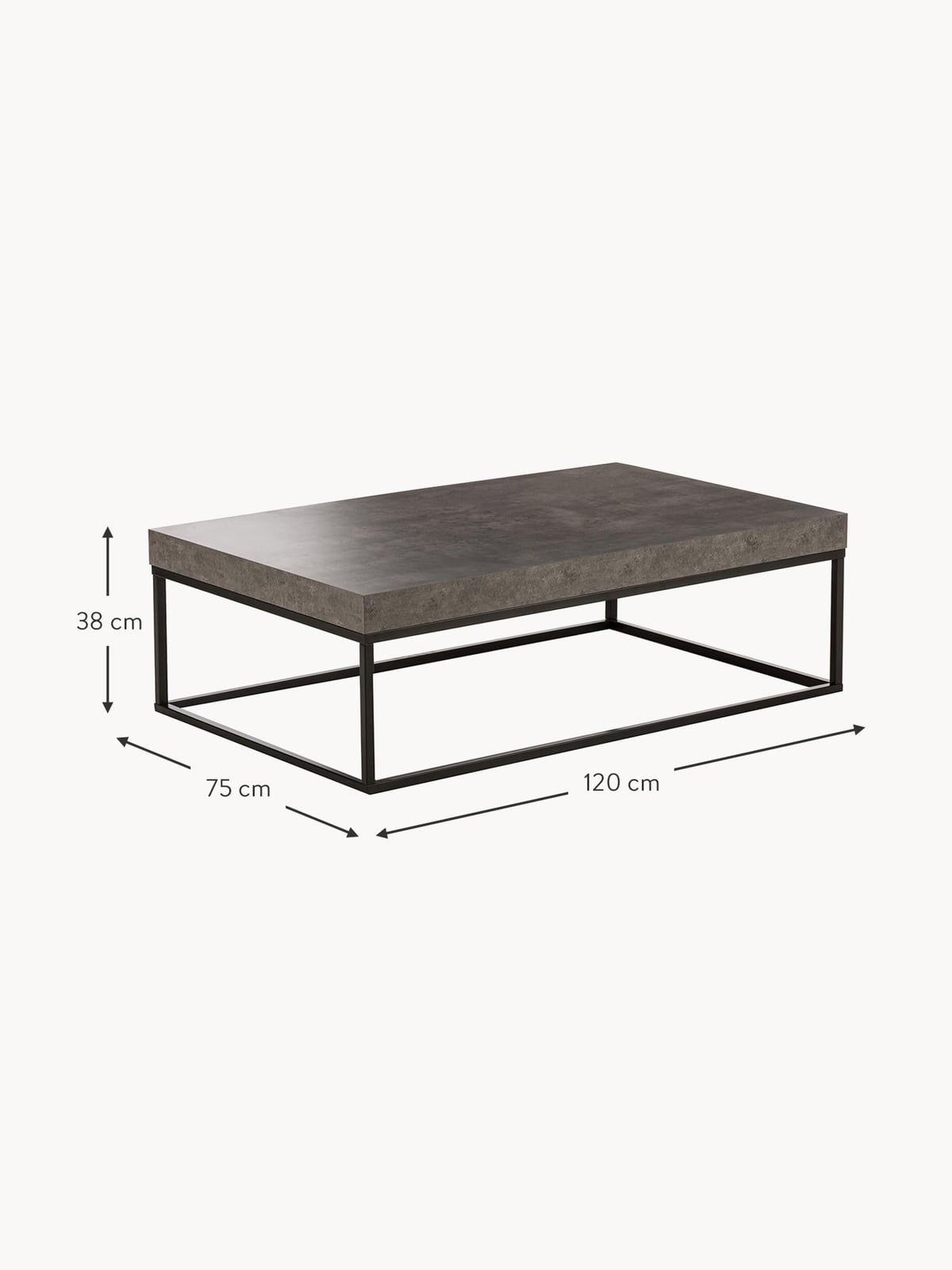 Tanfield Concrete Look Coffee Table
