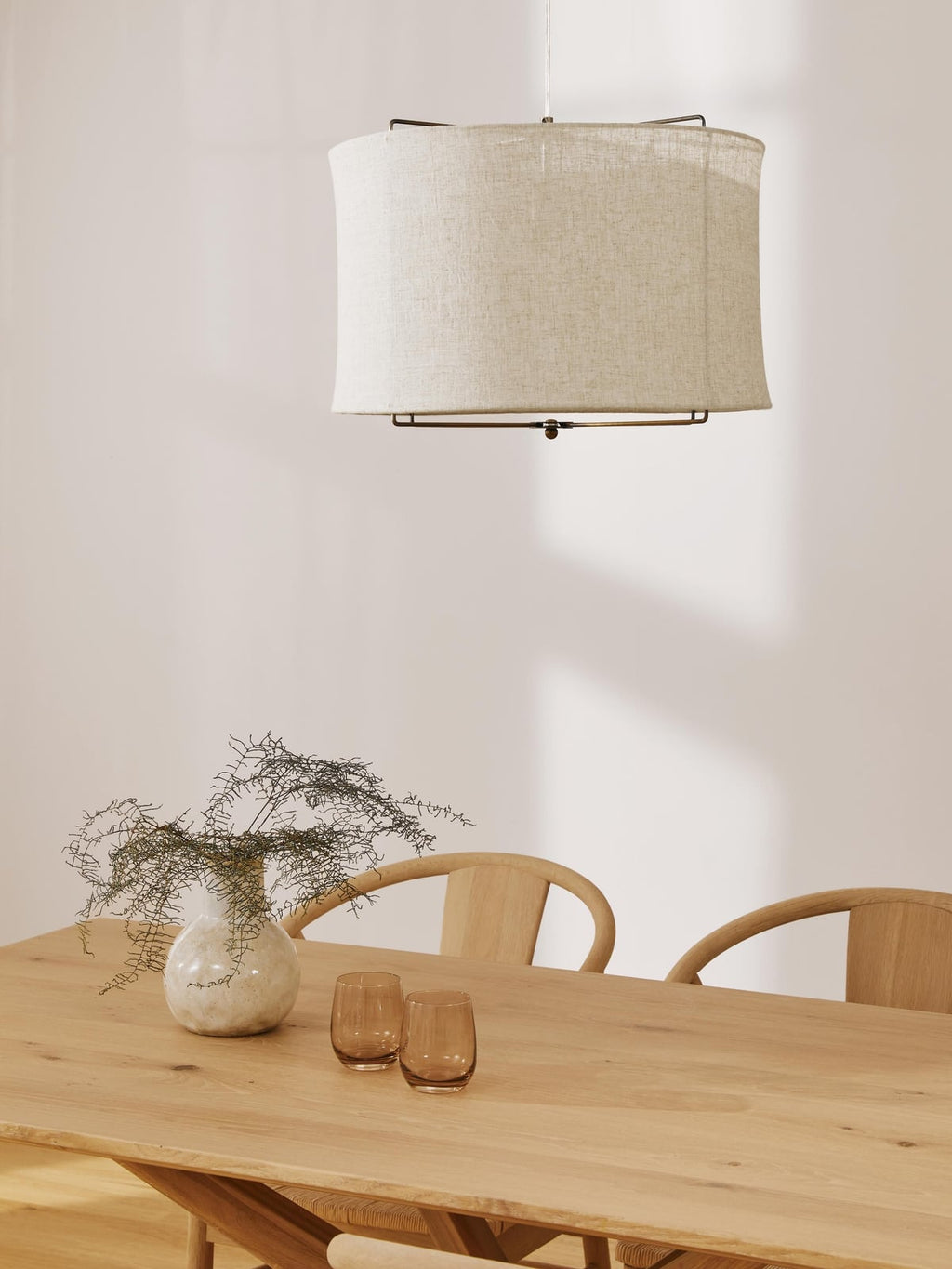 Tanfield Linen Pendant Light