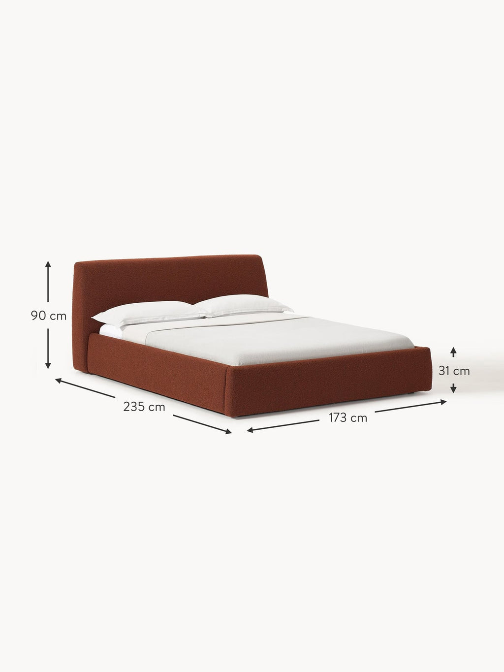 Tanfield Upholstered Bouclé Bed