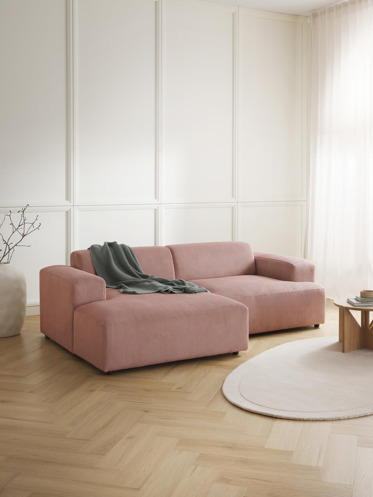 Tarnbrook Corduroy Corner Sofa (3-seater)