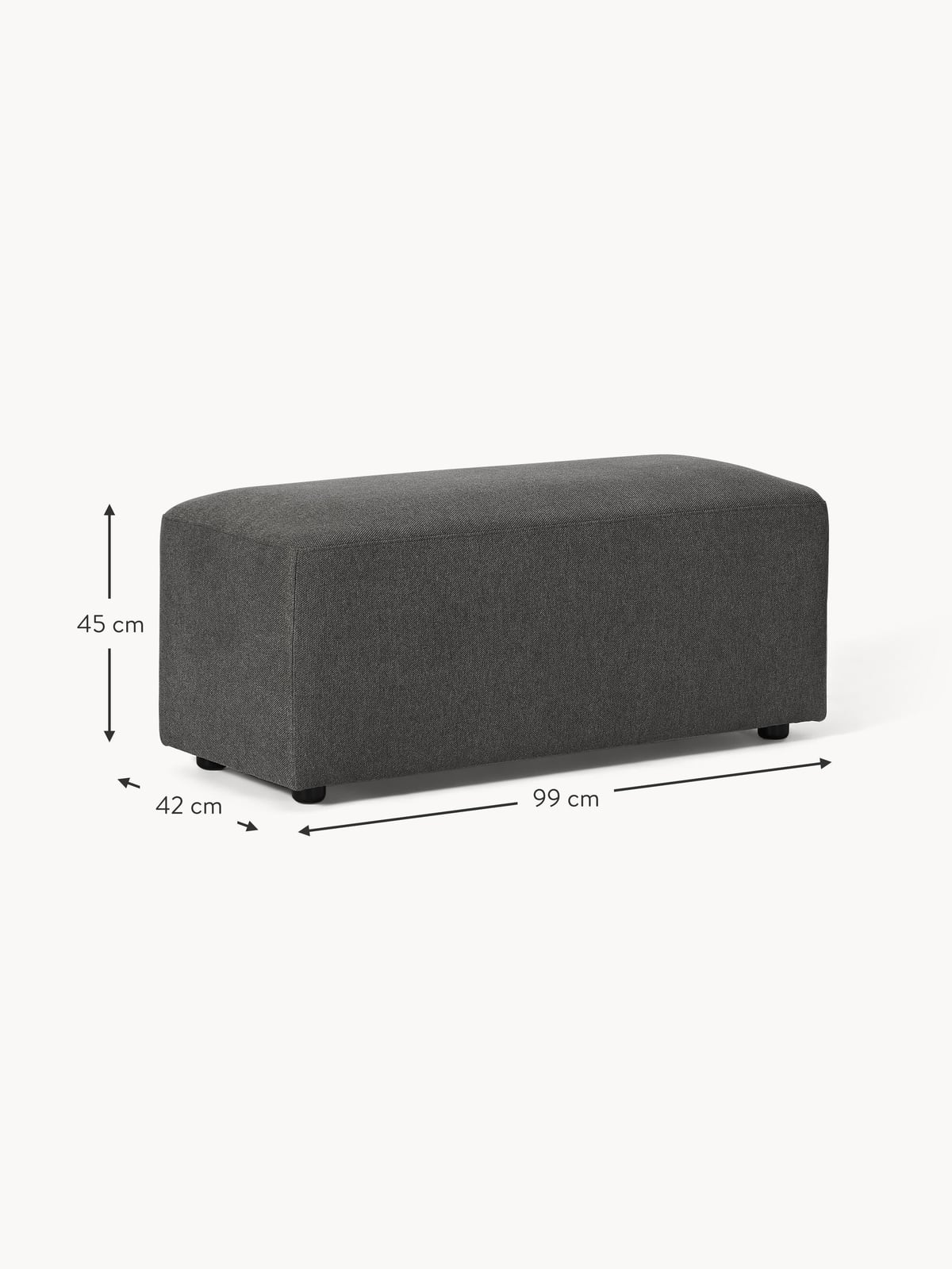 Tarnbrook Ottoman, W 99 x D 42 cm