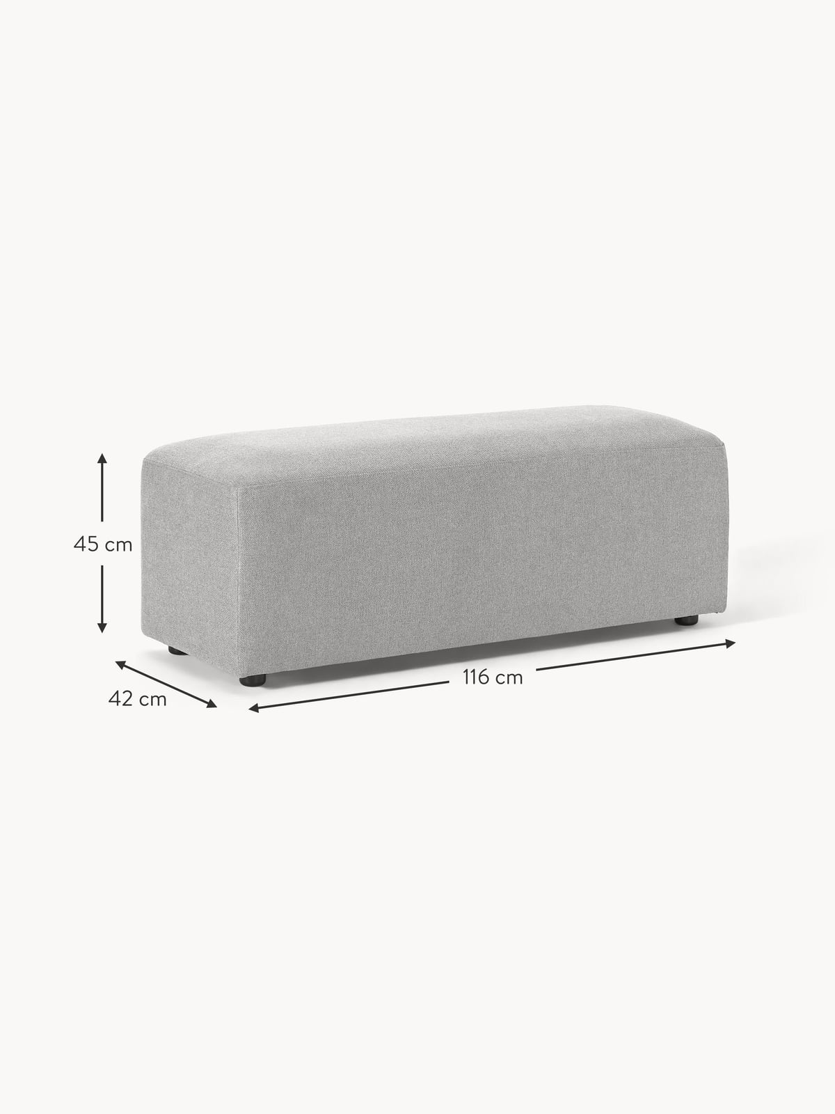Tarnbrook XL Ottoman, W 116 x D 42 cm