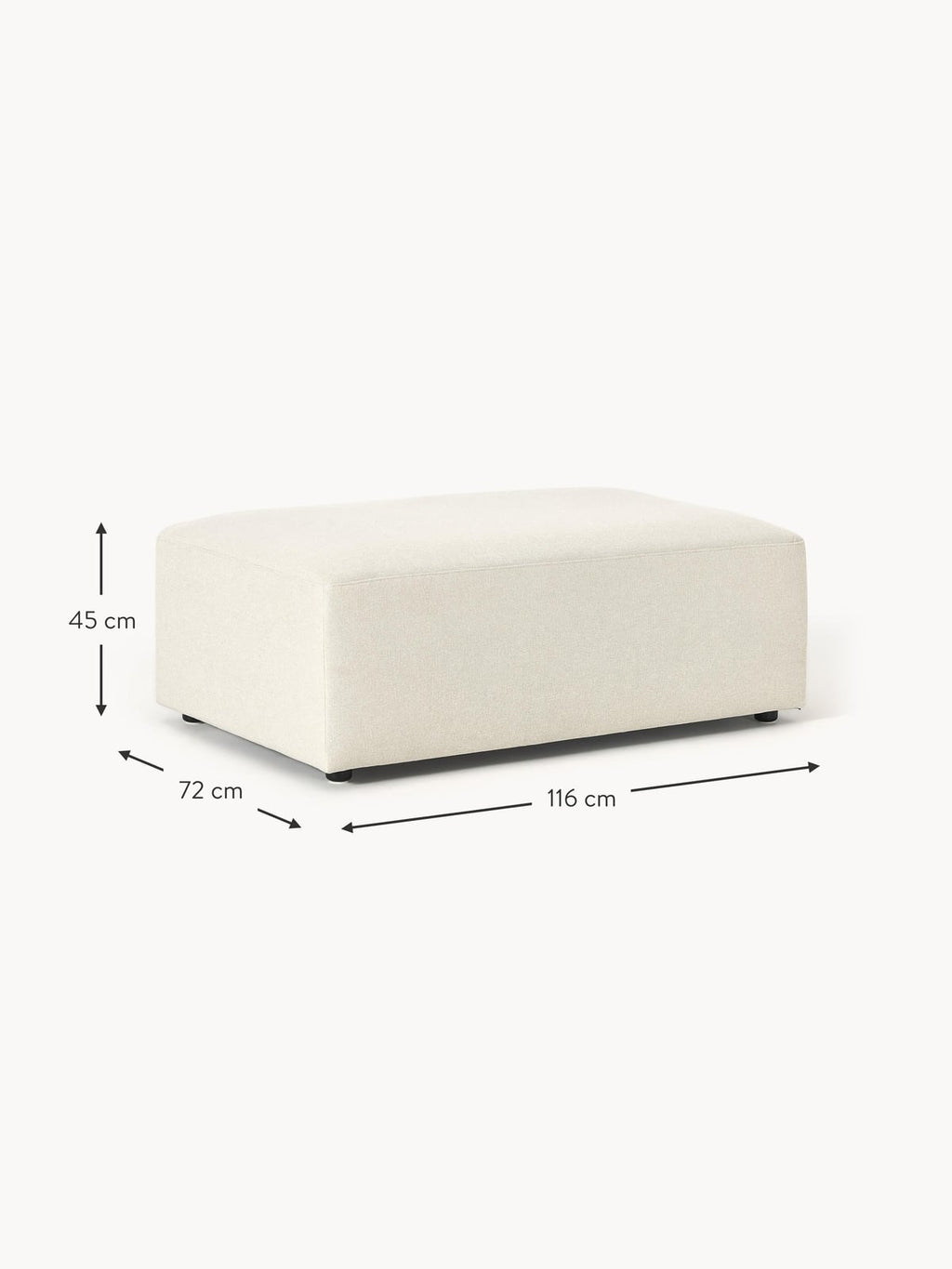Tarnbrook XL Ottoman, W 116 x D 72 cm