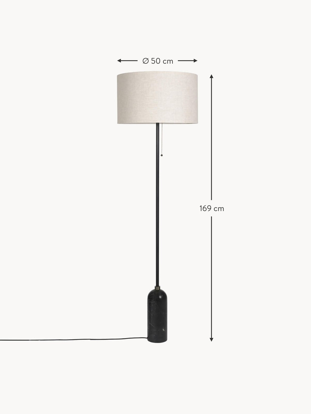 Templeton Dimmable Floor Lamp with Marble Base
