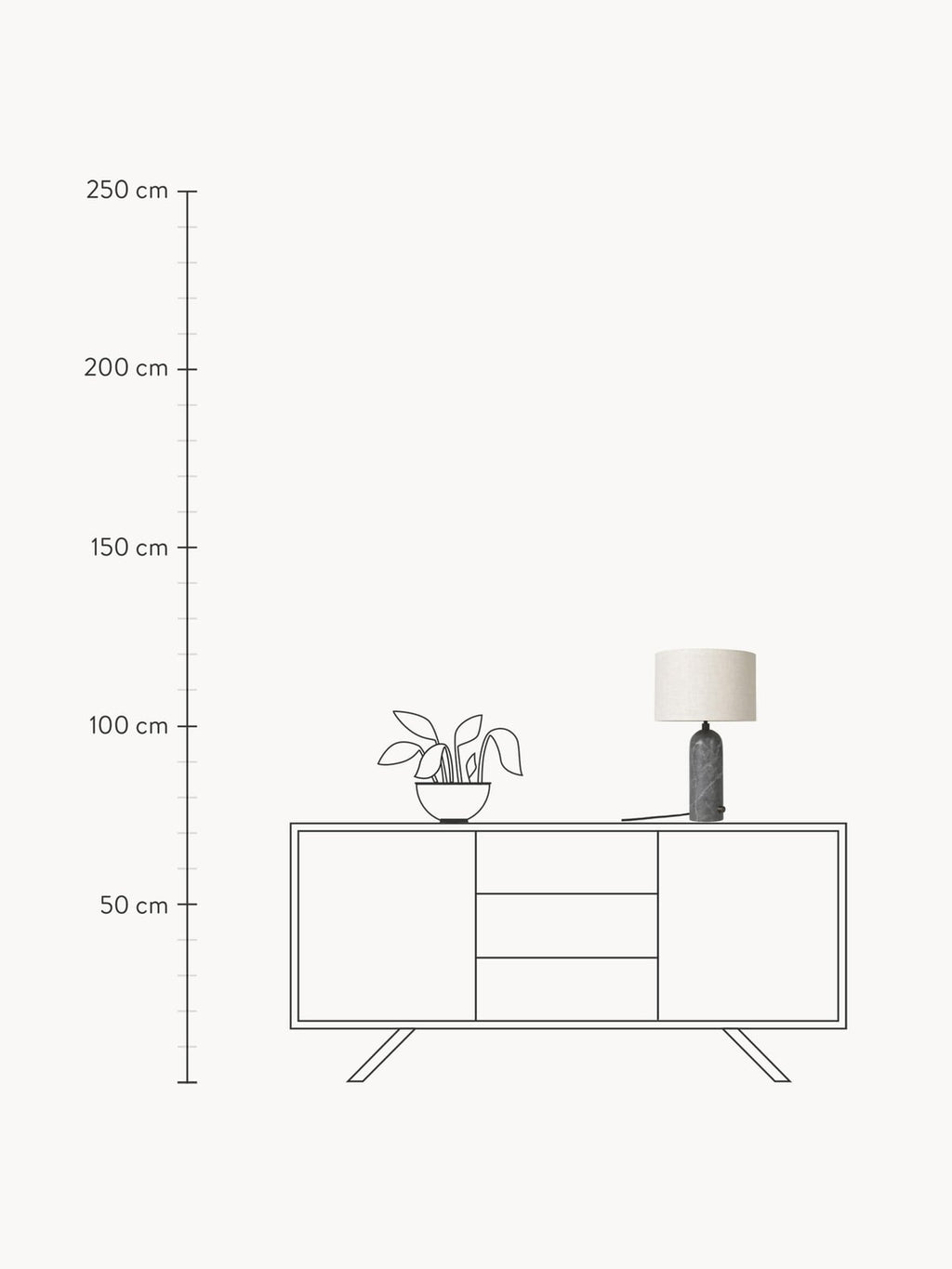 Templeton Large Dimmable Table Lamp with Marble Base