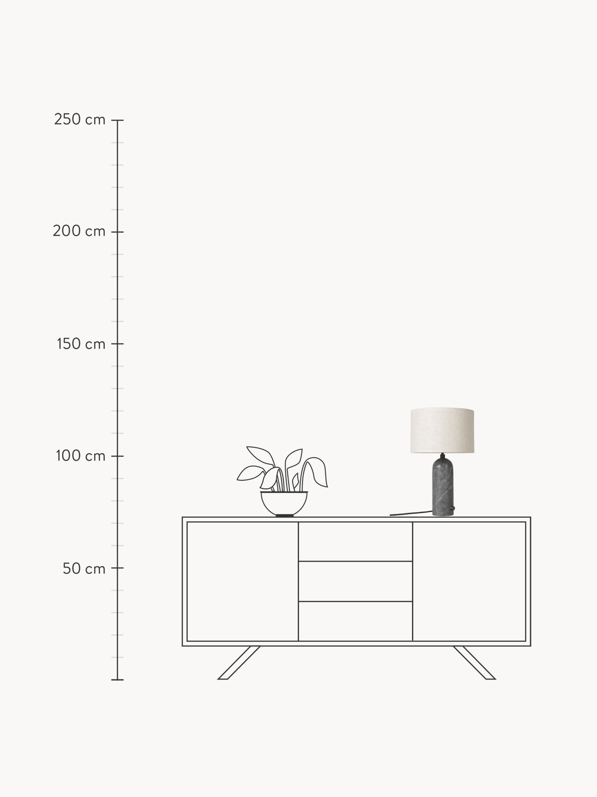 Templeton Large Dimmable Table Lamp with Marble Base
