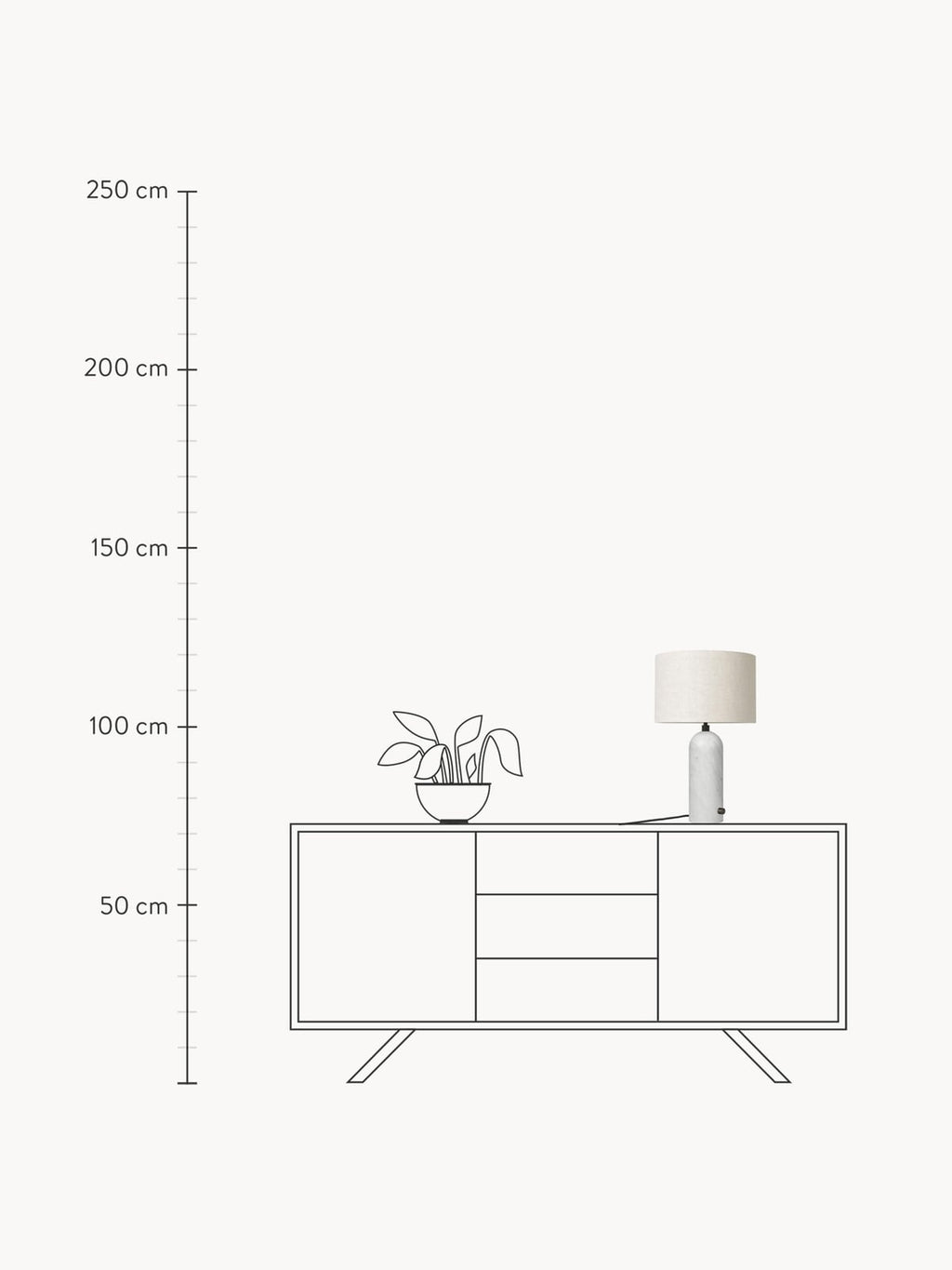 Templeton Large Dimmable Table Lamp with Marble Base, in various sizes