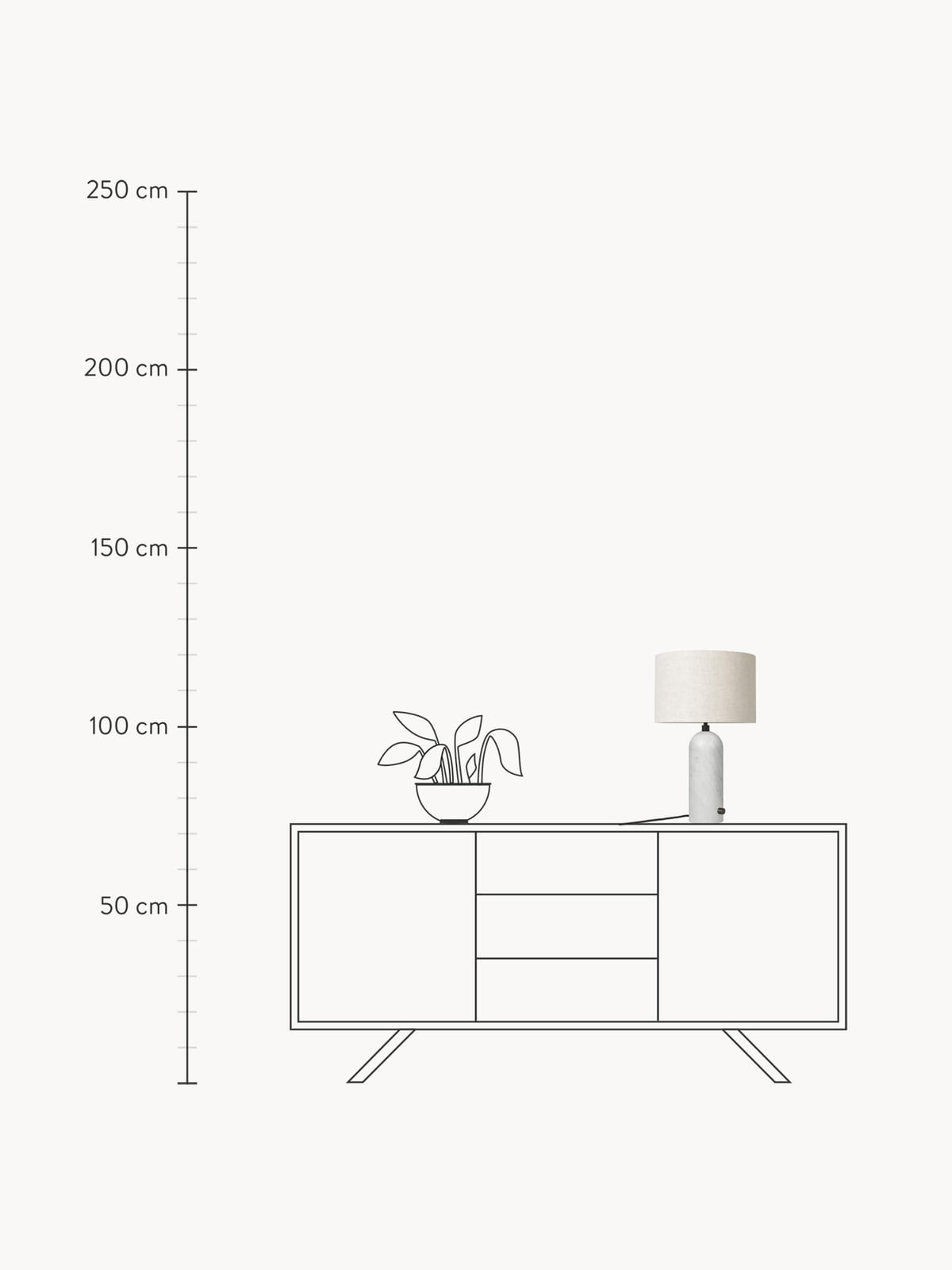 Templeton Large Dimmable Table Lamp with Marble Base, in various sizes