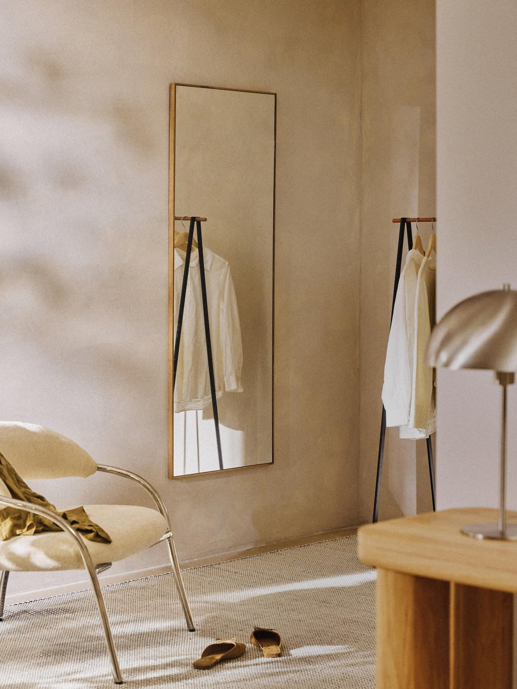 Thirlmere Full-Length Wall Mirror with Oak Wood Frame