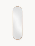 Thirlmere Oval Full-Length Wall Mirror with Oak Wood Frame