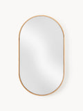 Thirlmere Oval Wall Mirror with Oak Wood Frame